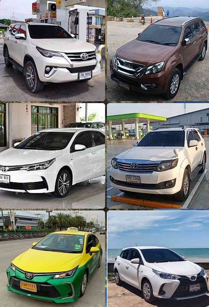 บริการแท็กซี่ราคาเหมา บริการรถ 7 ที่นั่ง private รถเก๋ง 5 ที่นั่ง